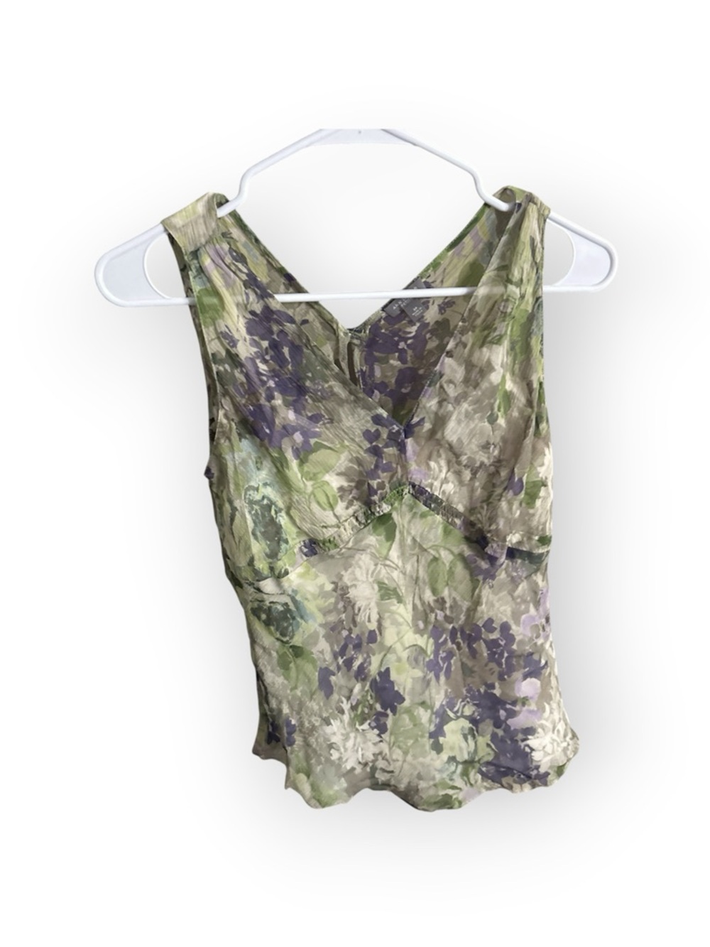 Ann Taylor Silk Floral Sleeveless Top, 2P